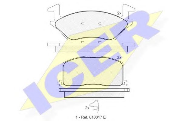 180888 ICER Brake Pad Set, disc brake