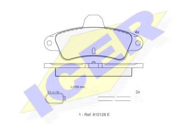 180919 ICER Brake Pad Set, disc brake