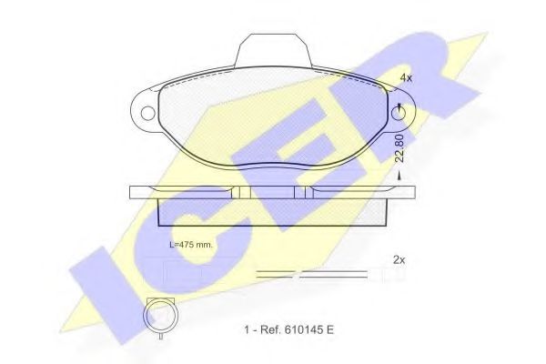 180924 ICER Brake Pad Set, disc brake