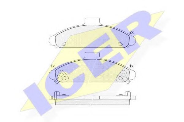 180963 ICER Brake System Brake Pad Set, disc brake