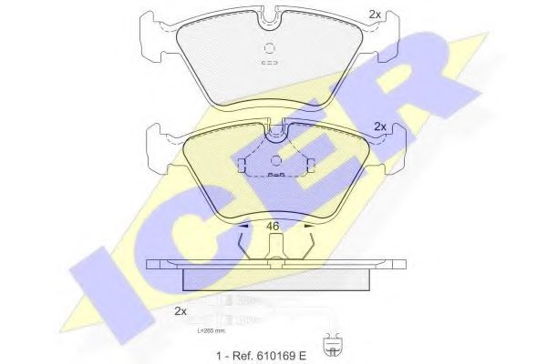 180992 ICER Brake System Brake Pad Set, disc brake