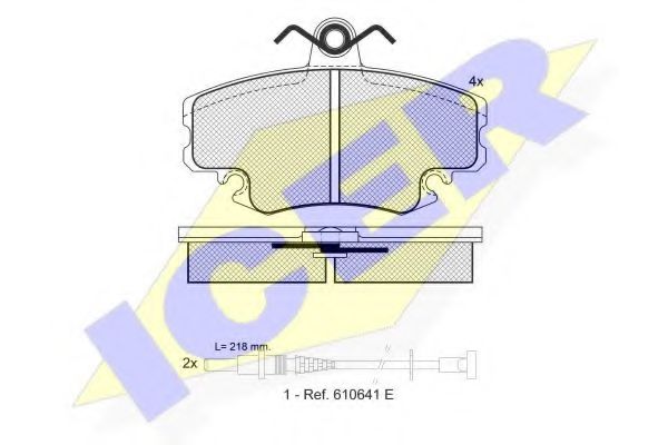 180993 ICER Brake System Brake Pad Set, disc brake