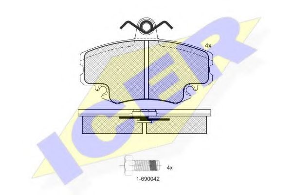 180993-204 ICER Brake Pad Set, disc brake
