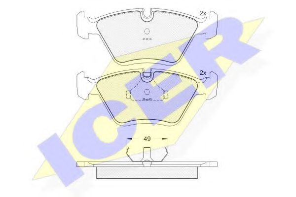 181083 ICER Brake Pad Set, disc brake