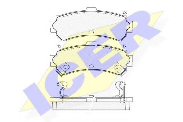 181095 ICER Brake System Brake Pad Set, disc brake