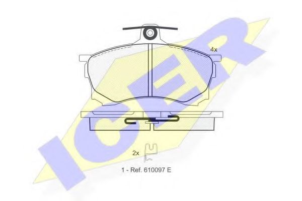 181117 ICER Brake System Brake Pad Set, disc brake