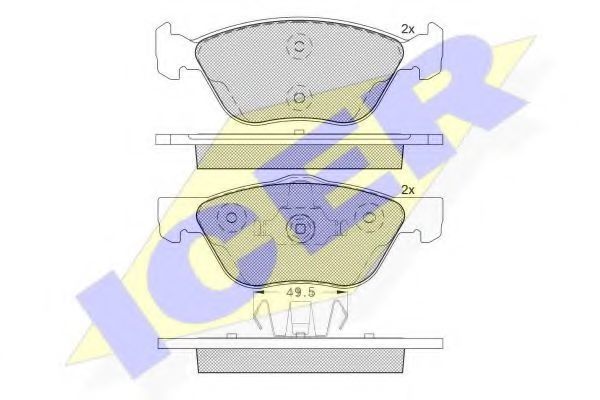181125-203 ICER Brake Pad Set, disc brake