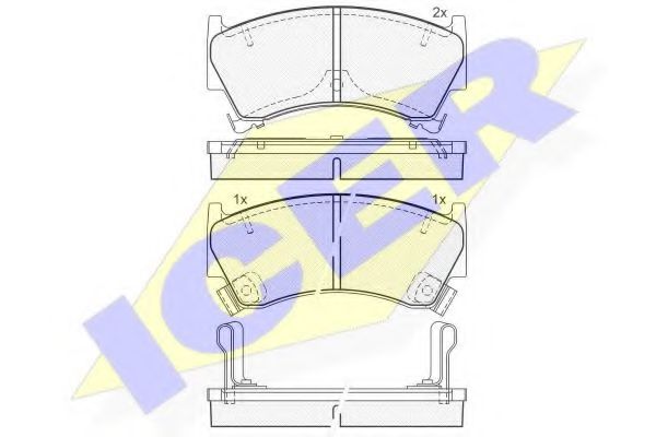 181153 ICER Brake Pad Set, disc brake
