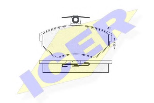 181157 ICER Тормозная система Комплект тормозных колодок, дисковый тормоз