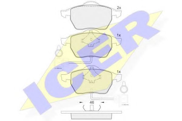 181191 ICER Brake System Brake Pad Set, disc brake