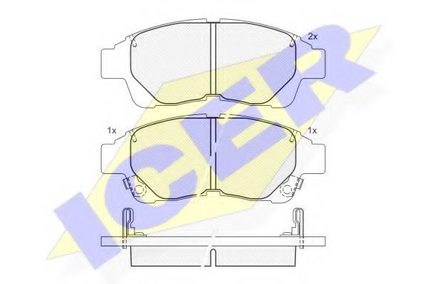 181210 ICER Brake Pad Set, disc brake