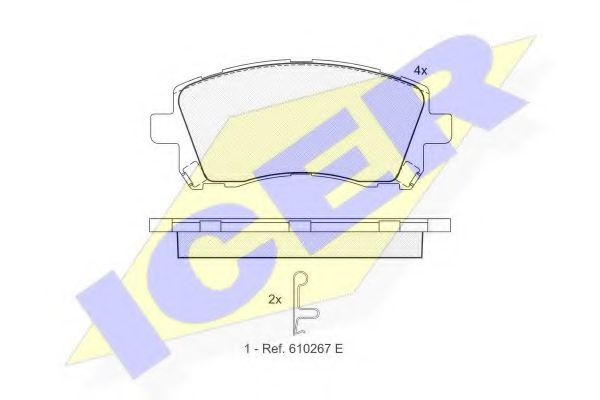 181247 ICER Brake Pad Set, disc brake