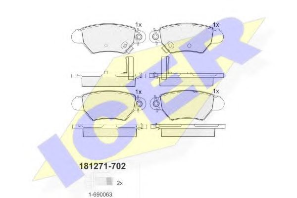 181271-702 ICER Brake Pad Set, disc brake
