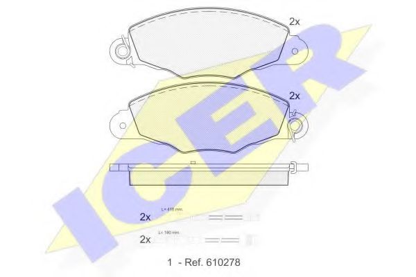 181278 ICER Brake Pad Set, disc brake