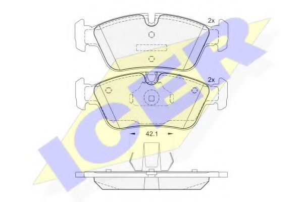 181295 ICER Brake Pad Set, disc brake