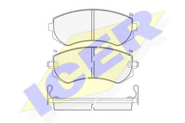 181300 ICER Brake System Brake Pad Set, disc brake