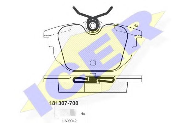 181307-700 ICER Brake System Brake Pad Set, disc brake