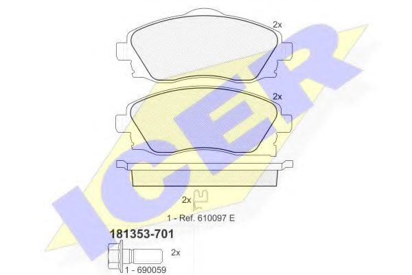 181353-701 ICER Brake Pad Set, disc brake