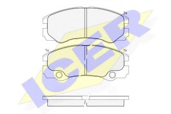 181354 ICER Brake Pad Set, disc brake