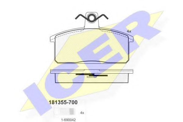 181355-700 ICER Brake System Brake Pad Set, disc brake