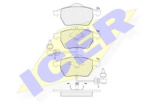181362 ICER Brake System Brake Pad Set, disc brake