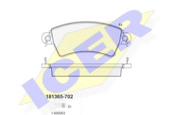 181365-702 ICER Brake Pad Set, disc brake