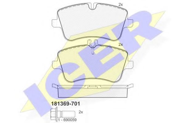 181369-701 ICER Brake System Brake Pad Set, disc brake