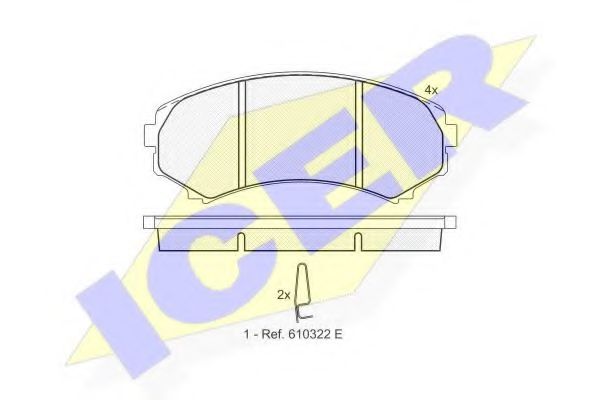 181374 ICER Brake System Brake Pad Set, disc brake