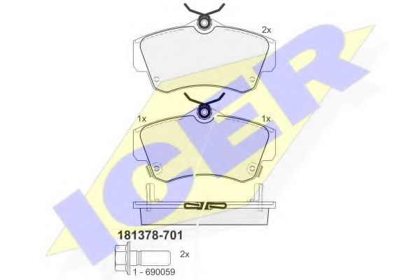181378-701 ICER Brake Pad Set, disc brake