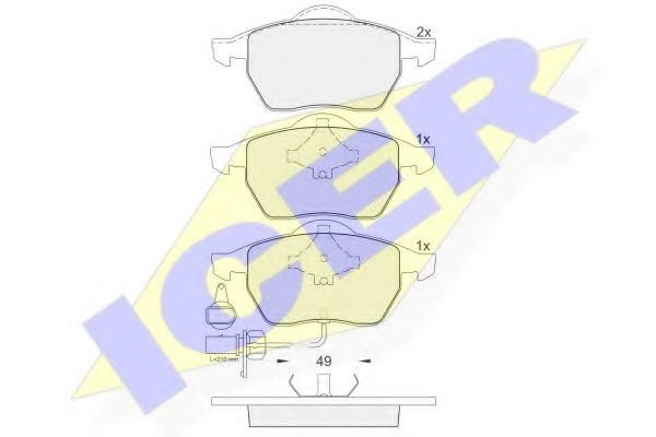 181384 ICER Brake System Brake Pad Set, disc brake