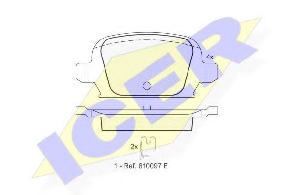181385 ICER Brake System Brake Pad Set, disc brake
