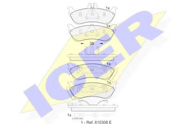 181392 ICER Brake Pad Set, disc brake