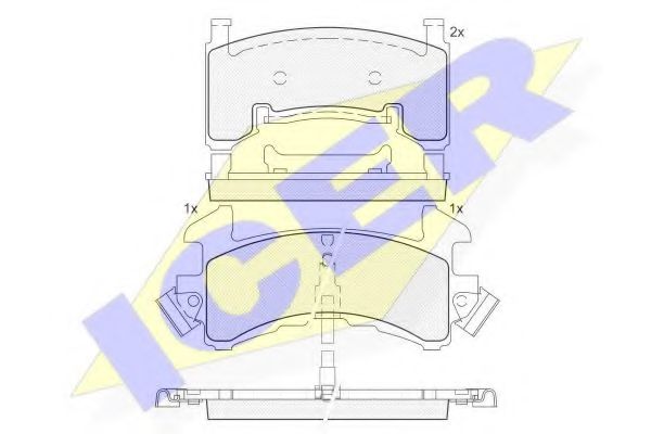 181411 ICER Brake System Brake Pad Set, disc brake