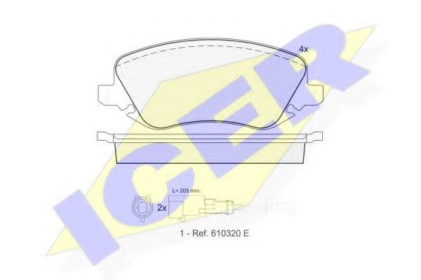 181454 ICER Brake Pad Set, disc brake