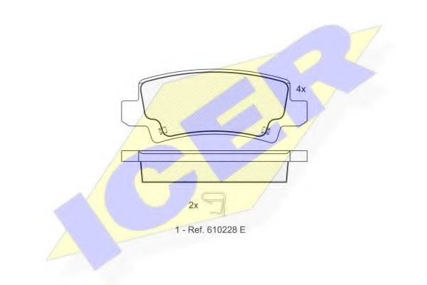 181514 ICER Brake Pad Set, disc brake