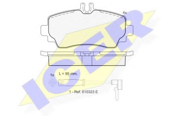 181516 ICER Brake Pad Set, disc brake