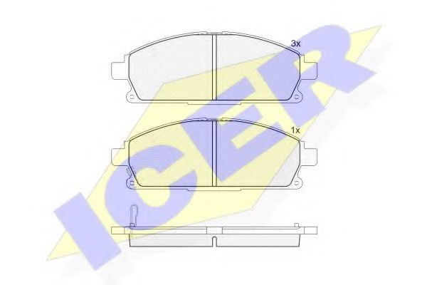 181521-200 ICER Brake Pad Set, disc brake