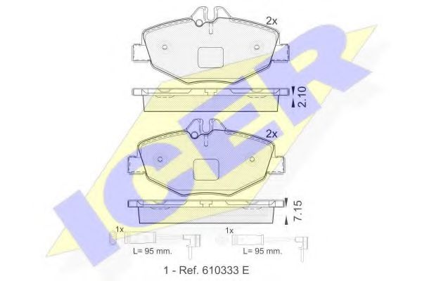 181527 ICER Brake System Brake Pad Set, disc brake