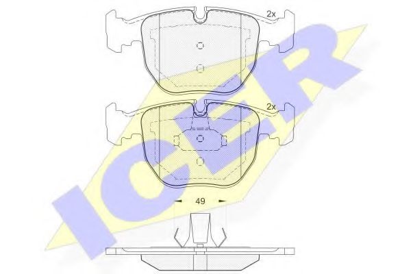 181530 ICER Brake Pad Set, disc brake