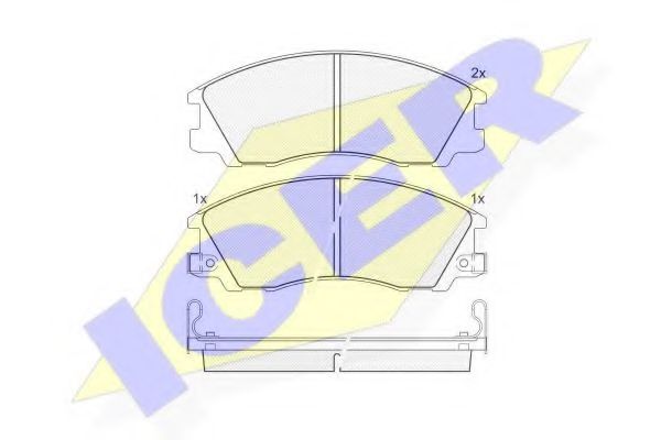 181539 ICER Brake System Brake Pad Set, disc brake