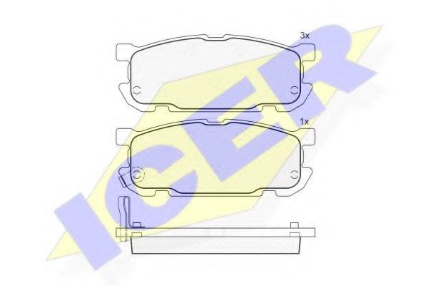 181541 ICER Brake Pad Set, disc brake