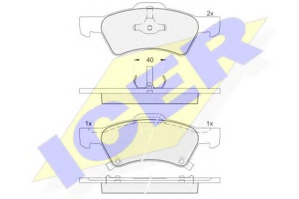181544 ICER Brake System Brake Pad Set, disc brake