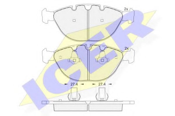 181547 ICER Brake System Brake Pad Set, disc brake