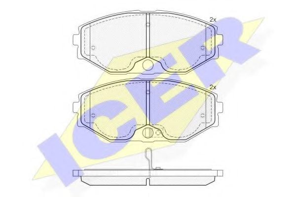 181568 ICER Brake Pad Set, disc brake