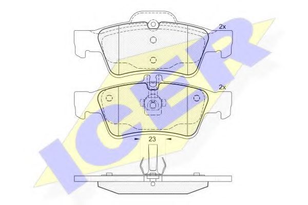 181576 ICER Brake System Brake Pad Set, disc brake