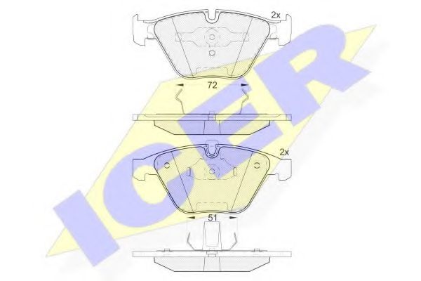 181577 ICER Brake System Brake Pad Set, disc brake