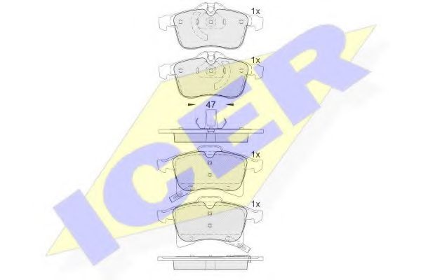 181592 ICER Brake System Brake Pad Set, disc brake