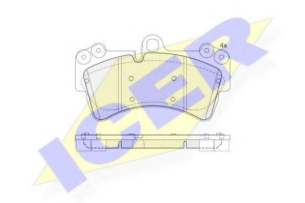 181595 ICER Brake Pad Set, disc brake