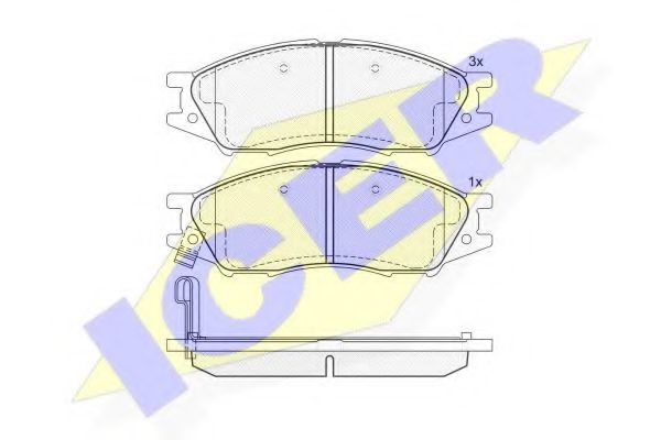 181635 ICER Brake System Brake Pad Set, disc brake