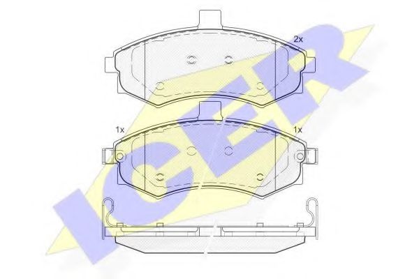 181643 ICER Brake Pad Set, disc brake